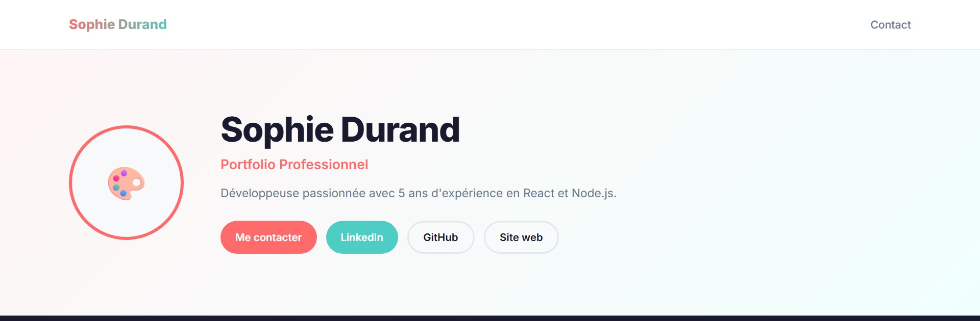 Modèle de portfolio Galerie