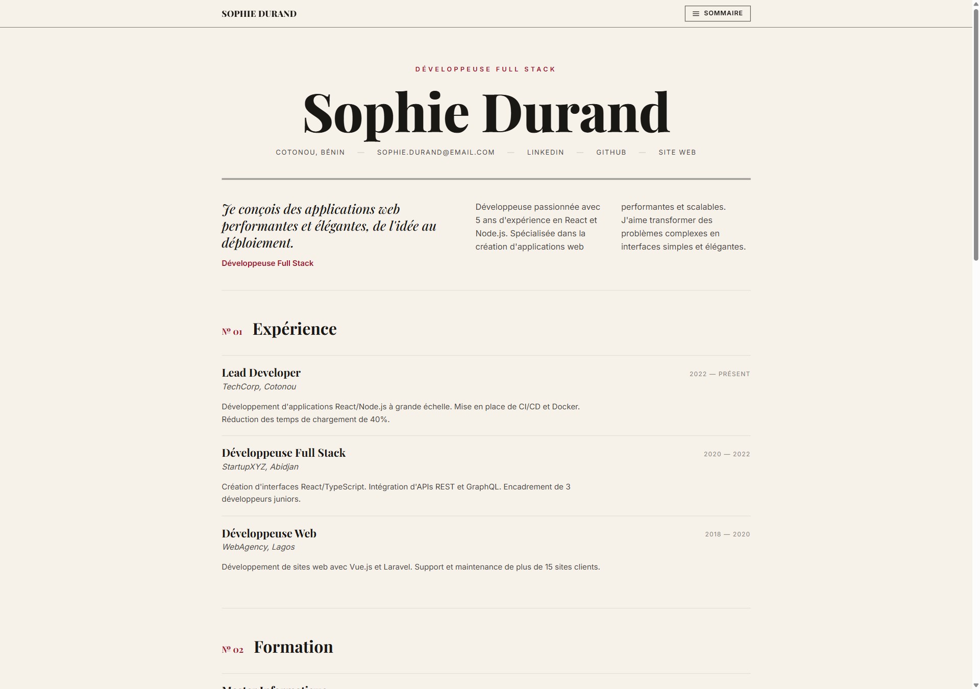 Modèle de portfolio Magazine